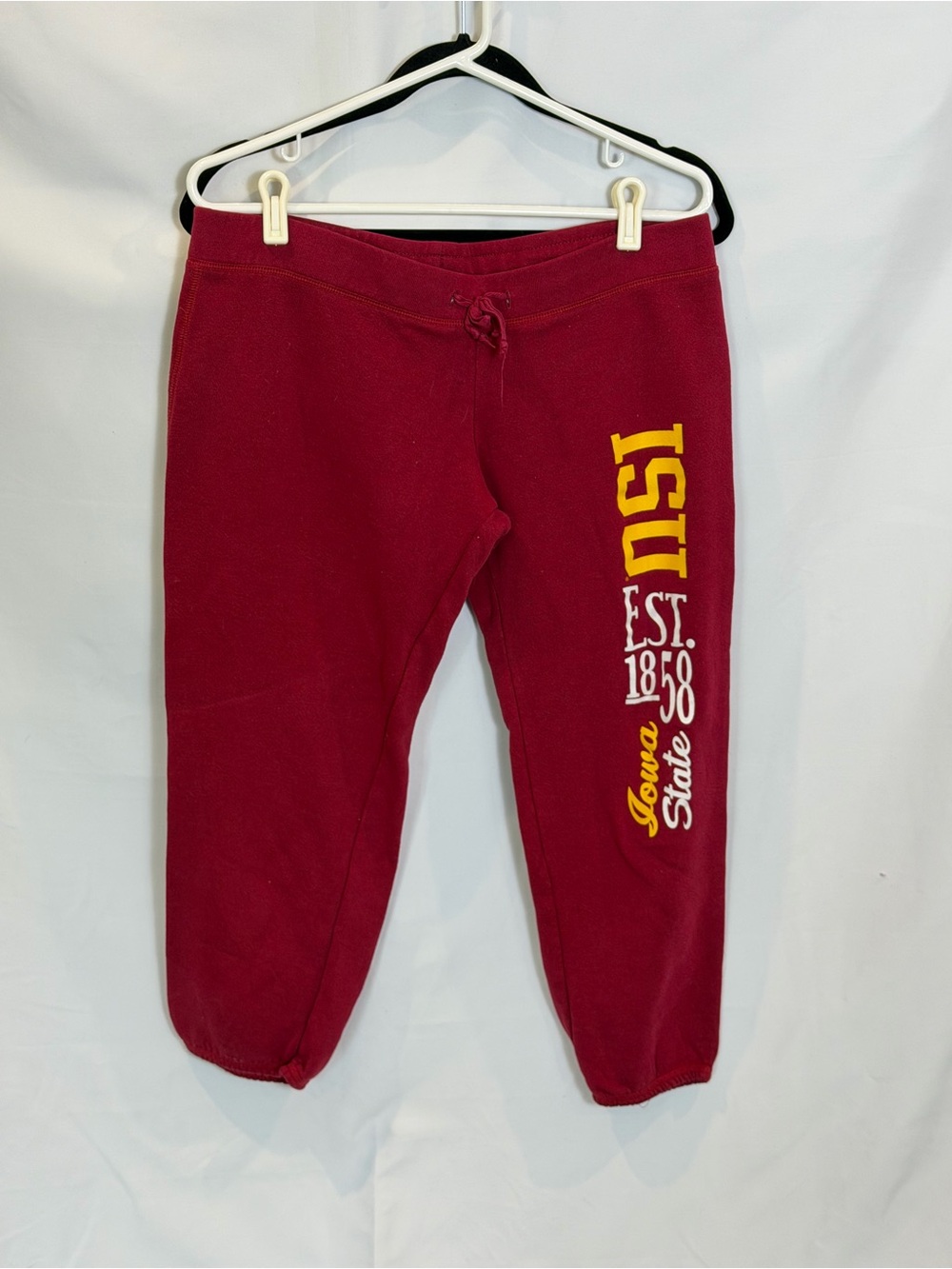 Soffe Maroon Joggers with Gold & White Iowa State Graphics
